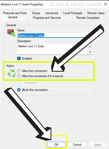 How Do I Unblock Ableton Live In Windows Firewall