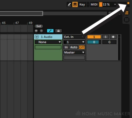 MIDI Indicator Light Flashing In Ableton