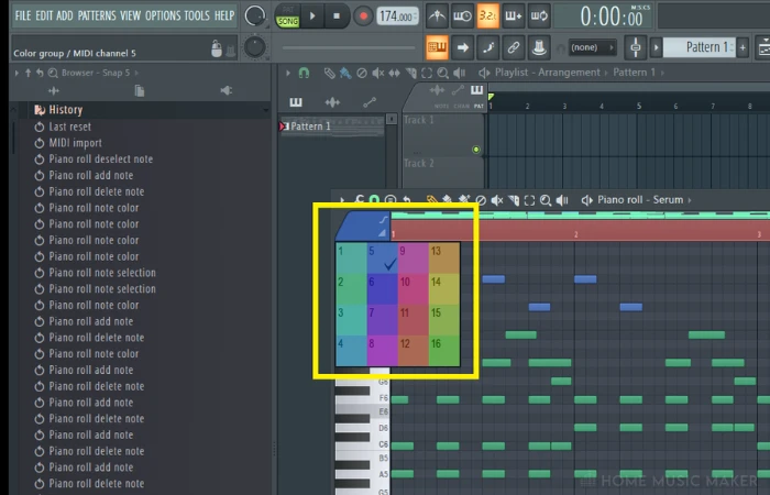 FL Studio Color palette Quick Access