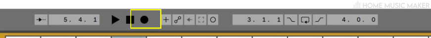 Hit the record button on the Ableton Control Bar