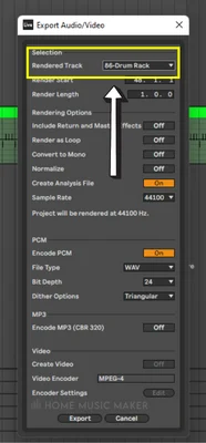 Exporting The Click Track