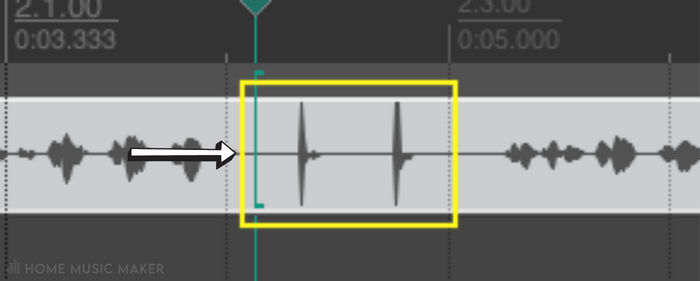Showing A Click Or Pop In An Audio Track