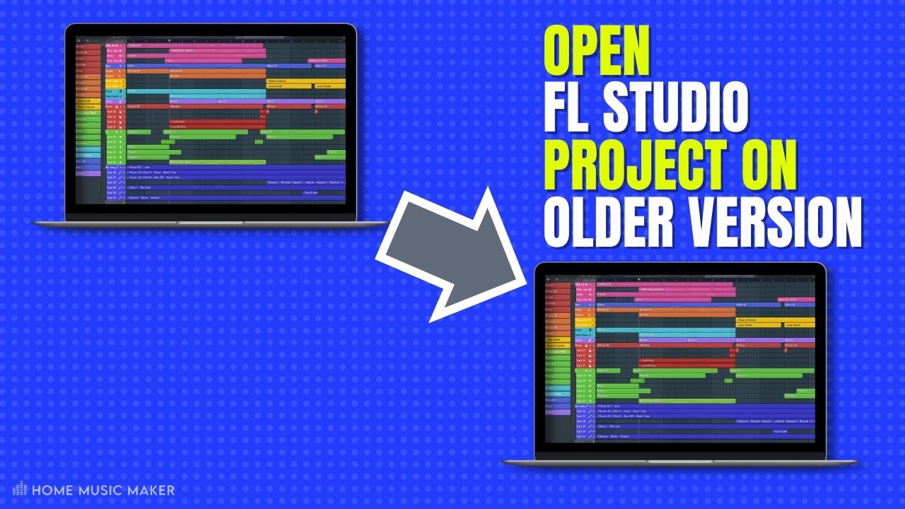 how to open fl studio project on older version