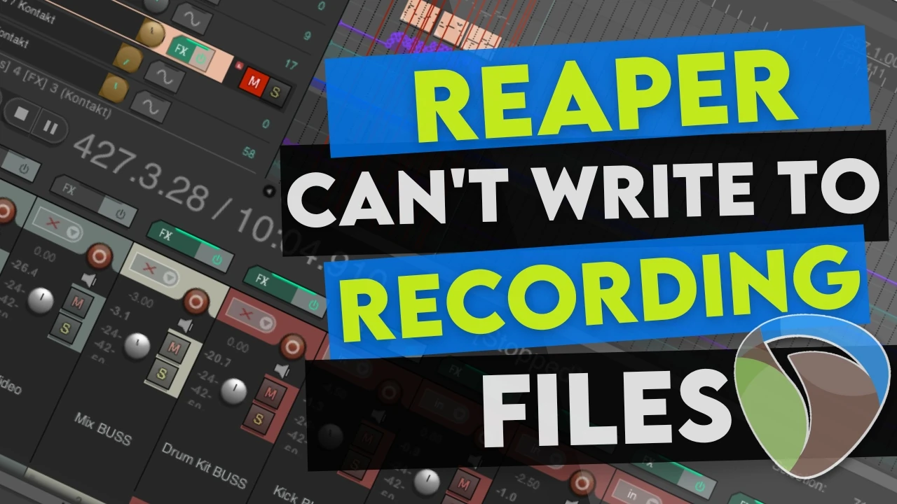 reaper cant write to recording files