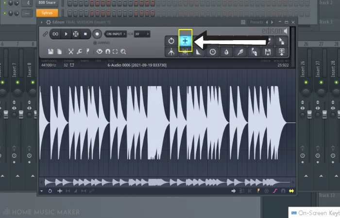 Normalizing audio clips with the Edison audio editing tool 1