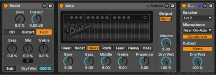 Ableton Amp Head Cab Sims And Pedal