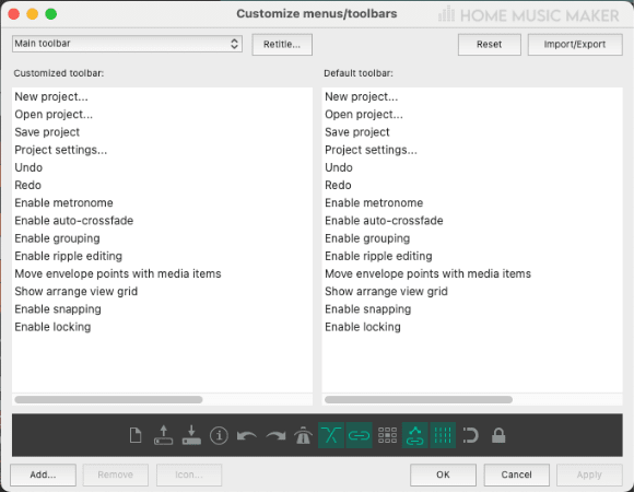 Customize Menus Toolbars