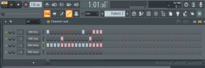 Drum Pattern In FL Studio