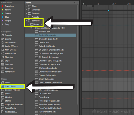 Location Of The Imports Folder In Ableton