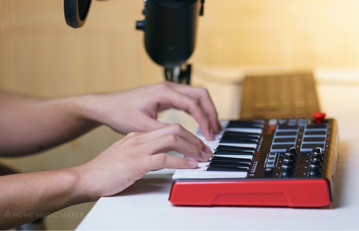 Man Playing MIDI Controller