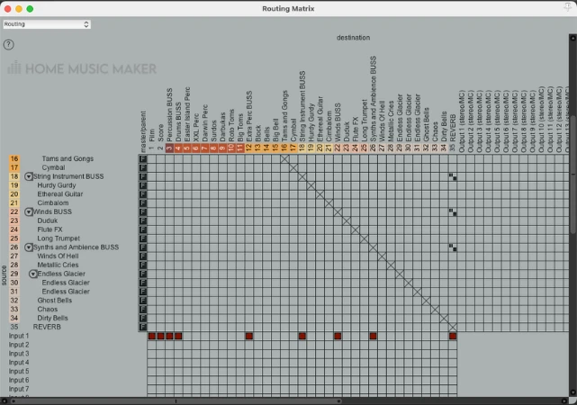 Routing Matrix In REAPER