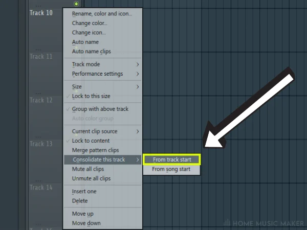 Consolidating A MIDI Track 