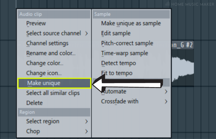 Make Unique Tool For An Audio Clip