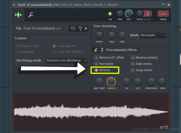 Reversing The Consolidated Audio Clip