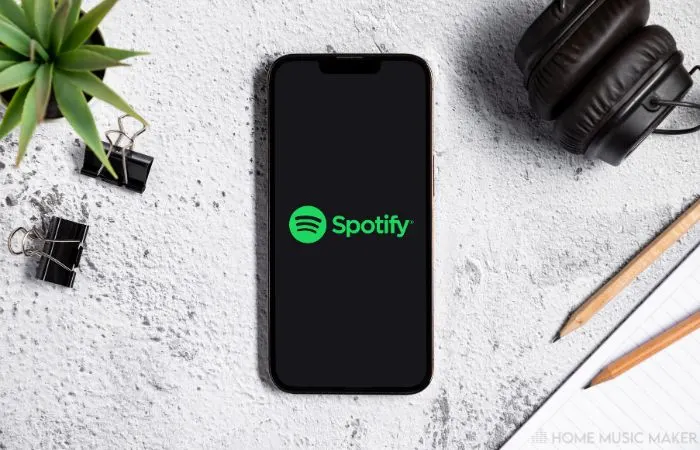 Spotify open on a phone